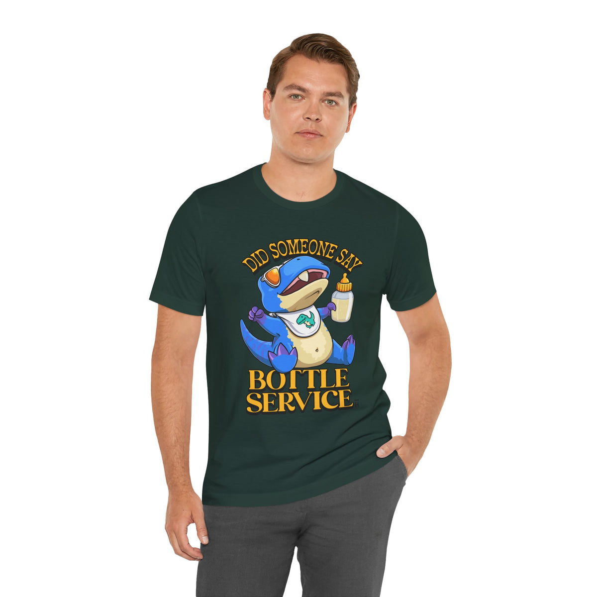 Bottle Service Baby T Rex T‑Shirt